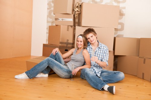 Careful loading of household furniture into storage