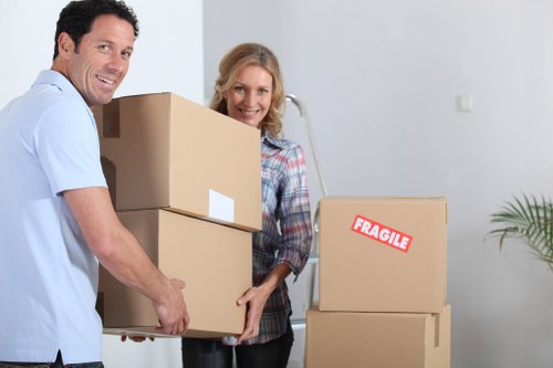 Packing boxes for a Leavesgreen house move