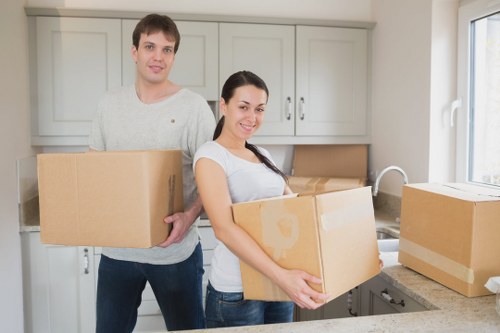 Prepared moving boxes for local removals in Leavesgreen